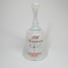 Fenton Musical Bell 50th Anniversary Swans Iridescent Glass
