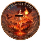 Goddess Of Elements 5-coin Set 1 Oz  999 Copper   1k Mintage