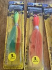 Spro Prime Bucktail Jigs Fluke  1 4oz - 8oz  Chart pink green white zucchini    
