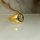 Custom Alpha Phi Alpha Ring Personalized Fraternity Gold Plated Signet Ring Gift