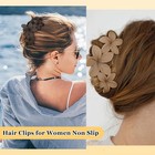 4pc Large Matte Non-slip Claw Hair Clips For Thick Hair - Strong Hold Jaw Clip 