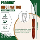2pcs 6 5 Inch Latch Hook Tools  Wooden Bent Latch Hook For Hair