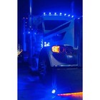 Blue white 15 Led 1157 Bulb W  Chrome Aluminum Housing For Watermelon Glass Lens
