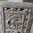 Rare Antique 1896 Still Cast Iron Toy Bank Safe Je Stevens Vintage Collectible