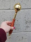 High Polished Brass Wood Handle Holy Water Sprinkler For Catholic Church 10 Inch