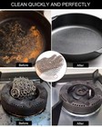 Oneekk Cast Iron Skillet Cleaner Chainmail 2 Pack 2 Piece Assortment  Silvery