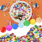 Multicolor Metallic Foil Confetti 0 59 Inch  Round Dots Glitter Rainbow Table   