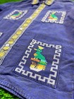 Vintage Hand-woven Guatemalan Embroidered Quetzal Bird Shirt Jacket Size Medium