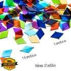 Hjrtiuoh 520pcs Green Diamond Mosaic Tiles Stained Glass