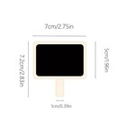 Mini Rectangle Chalkboard Signs With Wooden Clip  12 Pack