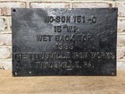Vintage Iron Sign Titusville Iron Works Pa Wet Back Industrial Boiler 1939