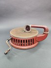 Antique Stewart Table Top Wind Up Crank Disc Phonograph Wood Grain Working