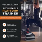 Balancefrom Fitness Adjustable Workout Aerobic Step Platform Trainer  Gray black