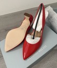Women s High Heel Pointed Toe Scarletflame Patent Leather Size 7 New In Box  