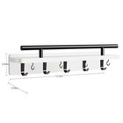 Key Holder Wall Mount Shelf And Hook Key Holder For Wall With 9 Hooks And White