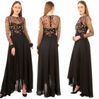 Black Evening Dress Gown Small Maxi Floral Luxury Long Mikael Aghal 6  1 695