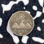 1897 Guatemala 1 4 Real Lot f2506 Silver 