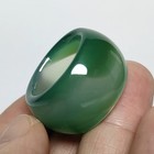 Chinese Natural Green Agate Jade Hand Carved Rings Or Pendant Gift Collection