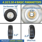 4 10 3 50-4 Flat Free Tire   Wheel For Garden Wagon Hand Truck Trolley