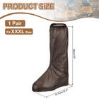 Waterproof Shoes Cover Xxxl Pvc Overshoes Rain Galoshes With Zipper Brown