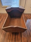 Antique Wooden Hooded Rocking Cradle-very Good