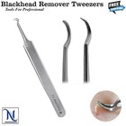 Blackhead Remover Curved Tweezer     Facial Acne Spot Pimple Extractor Tool