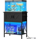 20 Gallon Fish Tank Stand With Power Outlets And Led Light Metal Frame Stand