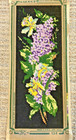 Margot Needlepoint Canvas Complete Unframed Lilacs New Look 134 France 7 X 19 In