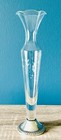 Sterling Silver 925 Etched Flower Glass Bud Vase Ruffled Lip Duchin Creations