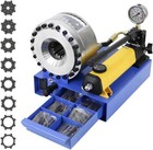 New 5600kn Hydraulic Hose Crimper Pipe Clamping Machine W 8 Sets Dies 10mm-30mm