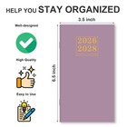 2026-2027 Pocket Calendar For Purse     Mini Monthly 3 5   X 6 5    Purple