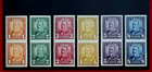     imperforate Pairs     Canada Sc  149e-154c Scroll Issue Mxf Vlh Only 250 Pairs