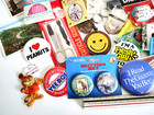 Vintage Junk Drawer Lot Trinkets Treasures Collectibles Pins Keychains L  k