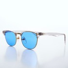 Classic Blue Half Frame Vintage Sunglasses - Nowels
