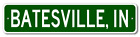 Batesville  Indiana Metal Wall Decor City Limit Sign - Aluminum