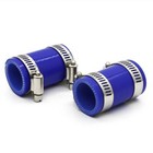4x For Yamaha Banshee Exhaust Duct Clamps 1  Fmf Toomey Blue Silicone 1987-2006