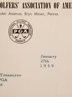 Signed 1959 Pga President Leo Fraser Tour Payment Letter Atlantic City Cc Owner