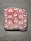 Rn 16435 Pink Rainbow Moon Star Reversible White Sherpa Baby Blanket Soft Lovey