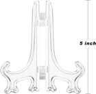 24 Pieces Plastic Easel Plate Display Stands Holders Picture Easel At