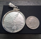Moneda De 1 Onza Y Bizel  De Plata 925 Plata Real Autentica Y Marcada Mexicana 