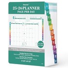 2025-2026 5 5  X 8 4  2025-2026 Planner Refills With Colorful Tabs new Version 