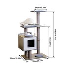 46 Inch Cat Tree Tower Activity Center Large Playing House Condo For Rest sleep