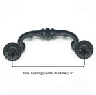 6 Pack 6 Centers Vintage Large Drop Bail Dresser Pull Handle Swing Drawer