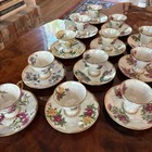 Vintage Complete Set Ucagco Flower Of The Month Set Of 12 Teacups And 12 Saucers