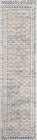 Brentwood Collection Runner Rug - 2  X 6   Light Grey   Blue  Traditional Orient