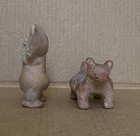 Mayan Figurines  Girl   Dog  Terracota  Colima Pottery  Mexico