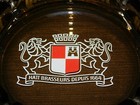 Vintage Beer Cigarette Tobacco 5 1 2  Across  Kronenbourg Glass Ashtray