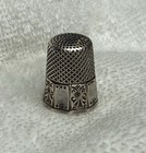 Antique Ketcham   Mcdougall Sterling Silver Engraved Thimble Size 9