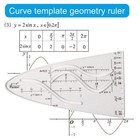 Cosine Scale Measuring Tool Parabolic Stencil Cosine Ruler For Academic Use