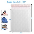White 9 5 X 13 5 Inches Poly Bubble Mailers  Padded Shipping Envelopes  Self-   